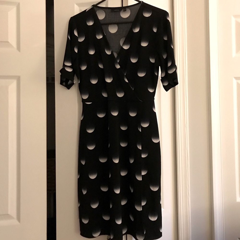 Circle Gradient Print Wrap Dress